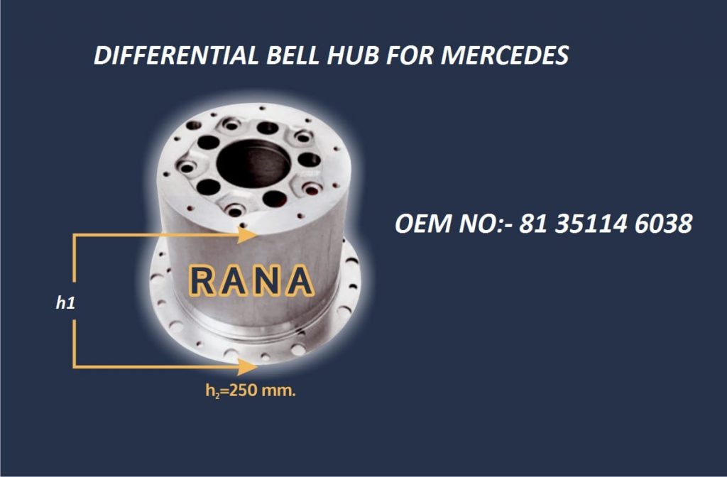 rana metals, DIFFERENTIAL-WHEEL-BELL-HUB-FOR-MERCEDES-BENZ-ACTROSS-OEM-NO-81351146038
